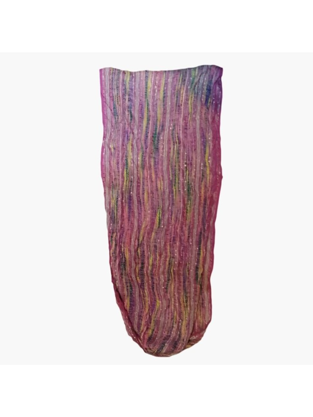Croft Barrow Infinity Scarf Multicolor Lightweight Textured Pink Yellow Purple